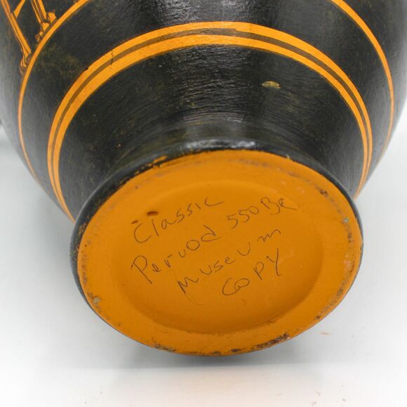 Vintage Greek Red Figure Amphora Vase Terracotta Pottery Classic Mythology Art - Picture 7 of 8